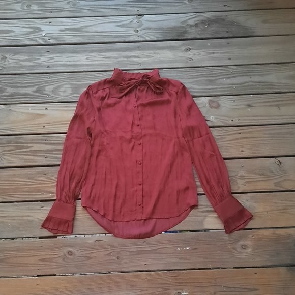 PAIGE Leonetta Tie Neck Blouse - Picture 3 of 5